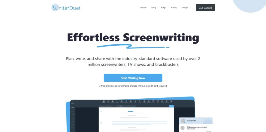 WriterDuet Alternatives