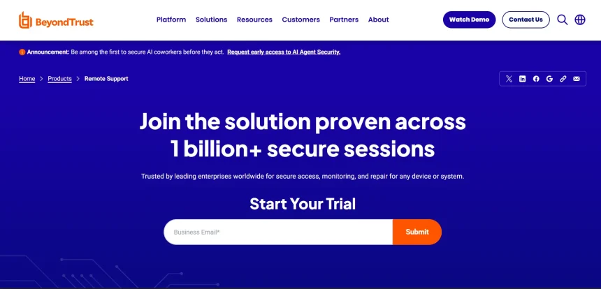 BeyondTrust Remote Support Alternatives